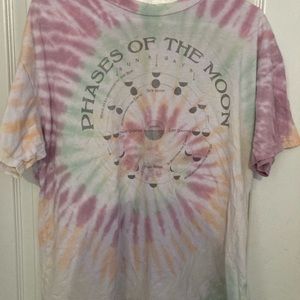 Tie dye American Eagle phases of the moon tee
